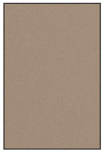 vidaXL Fußmatte Beige und Schwarz 120 x 180 cm Polypropylen und Vinyl, Moderner rechteckiger Rutschfester Fußmatte, schicker Eingangsrahmen, langlebiger Hallenteppich