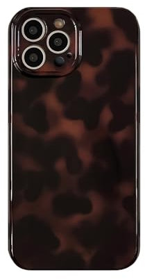 Reezaddin Aesthetic Tortoise Shell Phone Case for iPhone 11 Pro Max 6.5in,Retro Cool Girl Leopard Print Brown Amber Trendy Full Camera Protective Cover for iPhone 11promax 6.5
