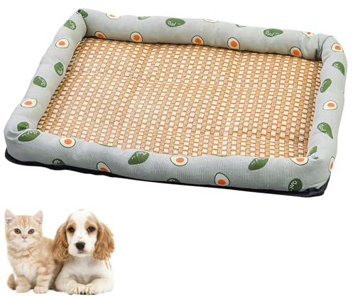 Skeadex Hundebett Kühlmatte, 2-in-1 Hundematratze Sommer, Waschbares Kühlmatte für Hunde und Katzen, Selbstkühlende Kühldecke Hunde Bett, rutschfeste Atmungsaktiv Matte für Hund Katze (B*M)