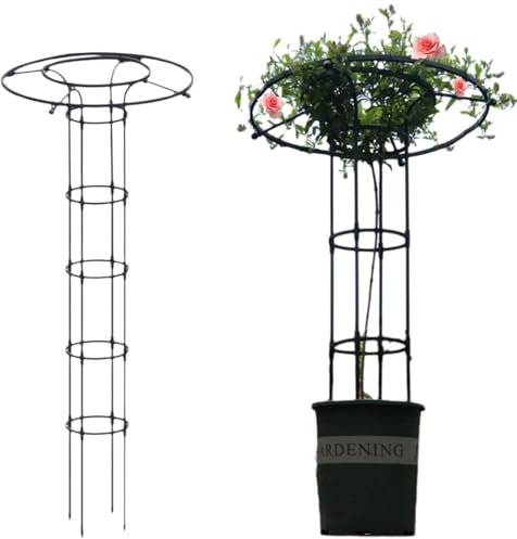 210cm Vertical Metal Garden Trellis, Metal Umbrella Climbing Plant Support, Vertical Umbrella Type Tower Frame, Climbing Plant Tower, Plant Climbing Support, Garden Trellis For ClimbingPlants (210CM)