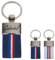 ibera gifts – Porte Clef Personnalisable en Acier Inoxydable aux Couleurs du Drapeau Français | Porte Clé Personnalisé Gravé avec Sac Cadeau pour Homme, Femme ou Couple (Drapeau de la France/Bleu)