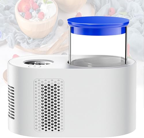VzxCrue Fully Automatic Yoghurt Maker，Intelligent Digital Panel Yogurt Maker, Yogurt Maker with Thermostat Control and Timer, Suitable for Student Dormitory, Home, Office and So On,White