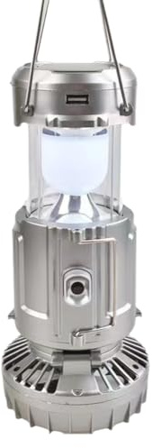 Tomedeks 1 Stück tragbare Solar-Campinglampe mit Ventilator, camping zubehör, wiederaufladbar, Campingventilator mit Lampe, Notfall-Campinglampe, Zeltlampe, geeignet für Outdoor-Camping, Reisen.