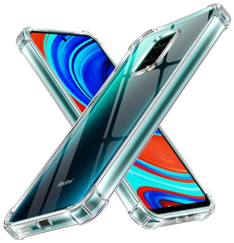 Olgary Funda para Xiaomi Redmi Note 9 Pro/Note 9S(4G) 6.67,Anti-Amarillo Clara Carcasa Protectora Thin Antigolpes Transparente Suave TPU Silicona Anti-arañazos Bumper Caso con Clear Case