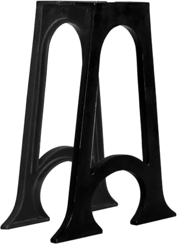Qnhdfrt Cast Iron Dining Table Legs 61 x 72 cm Pair of Antique Black A-Frame Trestle Bases for Industrial Coffee Bar Kitchen Office Desks