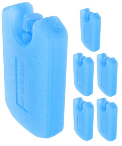 DOITOOL Bolsas de Hielo Reutilizables para Neveras y Loncheras, Paquete Frío 6 Piezas Tamaño Mediano, Gel Congelante para Enfriamiento en Camping, Picnic y Transporte de