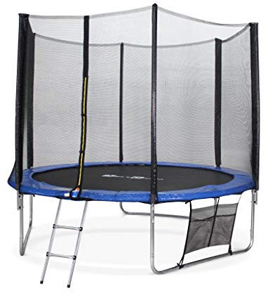 Alice's Garden - Cama elástica, Trampolin de 305 cm, (estructura reforzada). Inluye: escalera + funda protectora + bolsilla para zapatos - MARS XXL