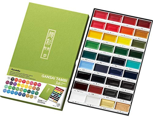 Zig Kuretake Gansai Tambi 36 Color Set-Assorted Colors, Other, Multicoloured