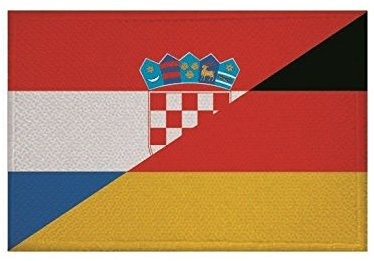 U24 Aufnäher Kroatien-Deutschland Fahne Flagge Aufbügler Patch 9 x 6 cm