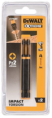 DeWalt DT70566T-QZ IR Torsion bit, Yellow, 85 mm, 2 pieces