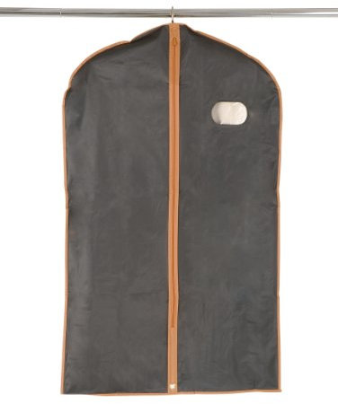 Wenko 3792370100 Kleidersack Travel Kunststofffilm, 60 x 100 cm, schwarz-braun