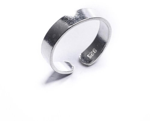 81stgeneration Offener Zehenring aus Sterlingsilber für Damen | Schlichte Zehenringe aus 925er Silber | Verstellbarer Midi-Fingerring | Minimalistischer Fußschmuck | Ringe für den Kleinen Finger