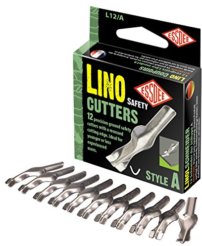 ESSDEE Safety Lino Cutter (Box of 12), Silver, 7.5x2x9cm