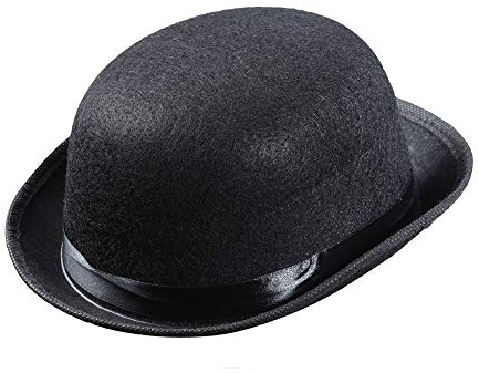 W WIDMANN MILANO Party Fashion - Bowlerhut für Kinder, aus Filz, Accessoire für Faschingskostüme