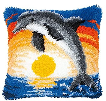 Vervaco PN-0014122 Knüpfkissen Delphin