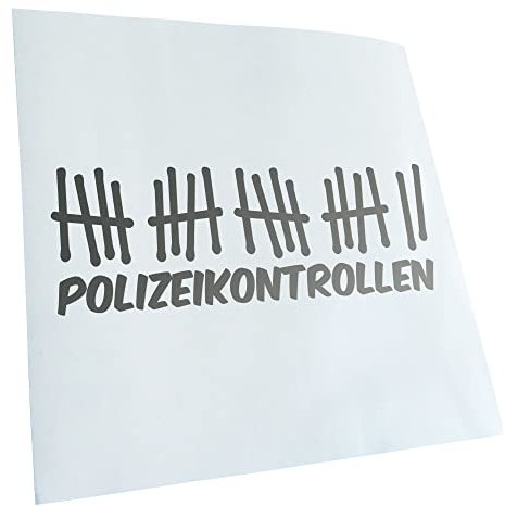 Autoaufkleber - Polizeikontrollen - Heckscheibe Auto Aufkleber wetterfest für Kfz LKW Mofa Truck - Sticker außen selbstklebend Tuning Zubehör für Fenster Fahrzeug Scheibe