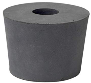 Gummistopfen grau ❀ 17 mm Bohrung ❀ 46 x 54 mm konisch