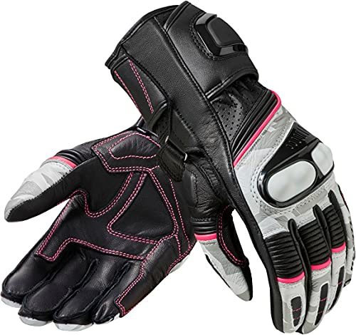 Revit Xena 3 Damen Motorradhandschuhe (Black/White/Pink,XL)