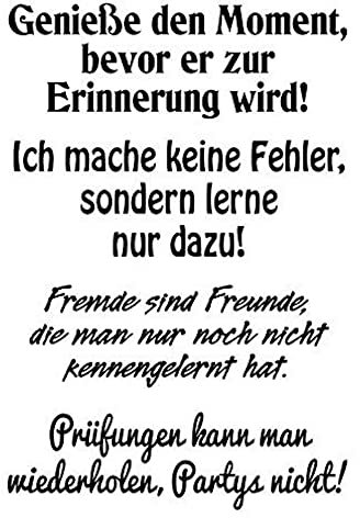 Stempel Clear, Genieße den Moment ,A7 / 74 x 105 mm, 4 - teilig, transparent