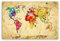 ge Bildet Bild auf Leinwand | Weltkarte Retro in Vintage Deko - E in 30x20 cm als Wandbild | Wand-deko Dekoration Wohnung modern Bilder | 2202