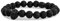 Akitsune Regis Perlen-Armband - Armschmuck Damen Herren Löwe - Mattschwarz Lavastein Schwarz - 20cm