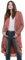 Blazer long asymétrique à volants en velours pour femme, rose, XL