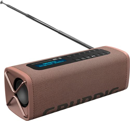 grundig GBT Band Coffee Altoparlante Bluetooth con radio DAB+ e FM, raggio di copertura di 30 metri e oltre 8 ore di autonomia, Caffè