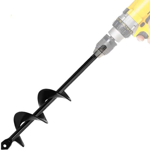 LYFETC Trivella per Trapano ø40mm X 220mm,Trivella per Terreno Punta Trapano per Terreno per Giardino,Trivella per Pali Si Adatta alla Maggior Parte dei Trapani con Attacco Esagonale da 3/8