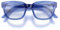 LONDON MOLE Tricky Rechteckige Lesebrille | Coole Leser | Stilvolle Brille für Herren Damen Unisex | Federscharniere | Transparentes Blau | + 2,5 Vergrößerung