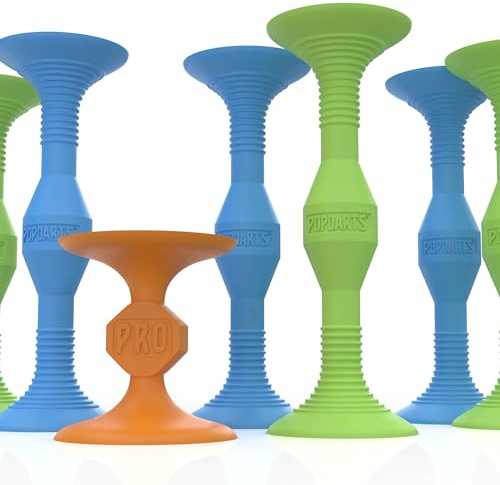 Popdarts Original-Spielset (Blau und Grün) – Saugnapf-Wurfspiel für drinnen und draußen – Wettbewerb mit einem POP