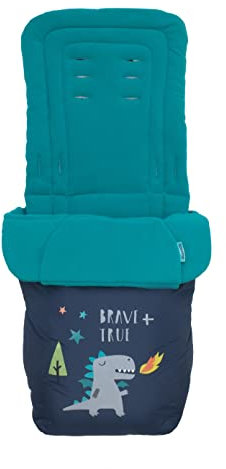 Cosatto Universal Fußsack - Cosy Toes, All Season Luxus Gesteppter Kinderwagen Kinderwagen Kinderwagen Liner Waschbar Mit Kängurutasche für Hände Märchen Drache
