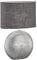 Fischer & Honsel |Tischleuchte, Foro | silberfarben antik| Stoffschirm| anthrazit Leinen innen weiß| L: 34,00 cm, B: 17,00 cm, H: 53,00 cm,| mit Schnurschalter| 1x E27 max. 40,0 Watt | 50555