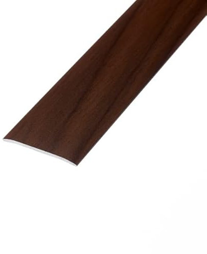 eXtreme Self Adhesive Flat Threshold Strip | 3ft Stick-Down Transition Strip for Laminate, Tile, Wood, and Lino Flooring | Waterproof, Dirt-Resistant, and Sturdy Door Threshold Bar - Dark Walnut