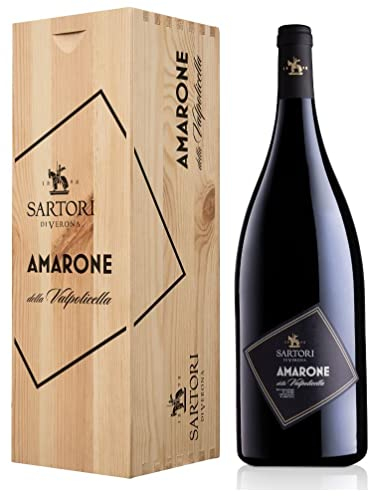 Casa Vinicola Sartori, Amarone della Valpolicella D.O.C.G Magnum, Rosso, 2020, Veneto Confezione Regalo, 1500ml Cassa Legno