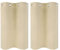 PiccoCasa 2er Set Vorhang Blickdicht Gardinen mit Ösen Verdunkelungsvorhang Kurz Scheibengardine Bistrogardine Modern für Küche Büros Wohnzimmer Schlafzimmer Beige 76H×66B cm