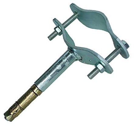 1PEZZO STAFFA CON TASSELLO PER TUBO ANTENNA 50 MM DAL MURO FIG.4