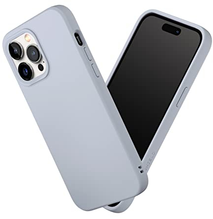 RHINOSHIELD Case kompatibel mit [iPhone 12 / 12 Pro] | SolidSuit - Stoßdämpfende & schlanke Schutzhülle mit Premium Finish - 3.5 Meter Fallschutz - Austauschbare Kamera-Ringe - Silbergrau