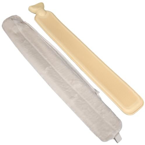 ZENO Hot Water Bottle 2L | Hot Water Bottles for Adults and Kids | Easy to Fill Up and Leak Proof | Keeps You Warm for Hours | 75CM Long with Super Soft Grey Fleece Cover