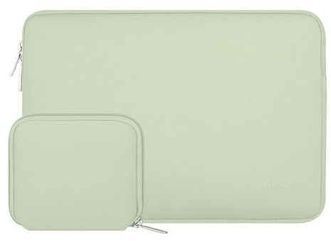 MOSISO Laptop Case 13.3 inch, 13-13.3 inch Laptop Sleeve Bag Compatible with MacBook Air/Pro 13 / Pro 14, HP Dell ASUS Lenovo Notebook, Neoprene Computer Sleeve Bag with Small Case, Sage Green