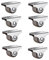 10 Pack Mini Fixed Caster Wheels 1/2 Inch Silent Ball Bearing Small Casters Wheels, Metal Top TPE Rubber Low Profile Caster Wheelsfor Small Appliances,Furniture Drawer, Storage Box (Non Swivel)