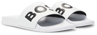 BOSS Herren Aryeh Slid In Italien gefertigte Slides mit großem Logo-Detail Größe