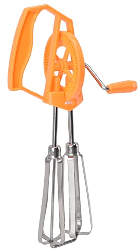 Lybunair Sbattitore per uova a Mano in Acciaio Inossidabile, Frullino per Crema a Manovella per Uso Domestico, Fruste Manuali per Salsa di Cioccolato, Frusta per Burro per Cucina