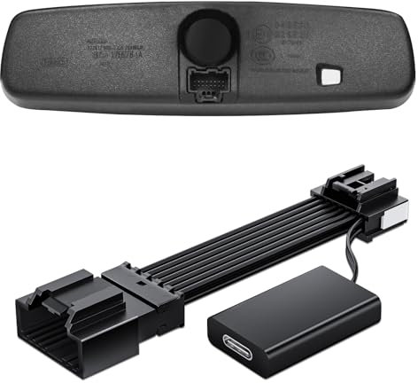 Dashcam Power Adapter Custom for Ford 16 Pin (Model A) for F150/F250/F350 Explorer Bronco and etc,Hide The Wires,GPS Radar Mirror Camera Dash Cam Adapte,Connects to Rearview Mirror(Exposed)
