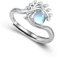 ABIGY Anello a forma di albero della vita, in argento Sterling 925, con pietra di luna, anello regolabile, Argento sterling, Pietra di luna