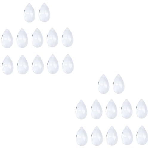 PAMINGONO 24stücke Kristall Pendel Für Kronleuchter Klare Glasperlen Dekorative Hängedekoration Für Hochzeiten Und Lichtinstallationen