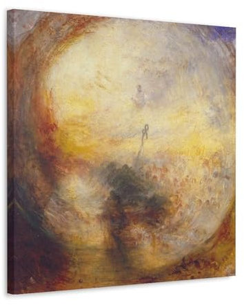 WANGLIDD Licht und Farbe (Goethes Theorie) von Joseph Mallord William Turner, Kunstdruck, Wandkunst, Gemälde, Leinwand, Geschenk, Dekoration, Zuhause, dekorativer Rahmen, 30 x 30 cm