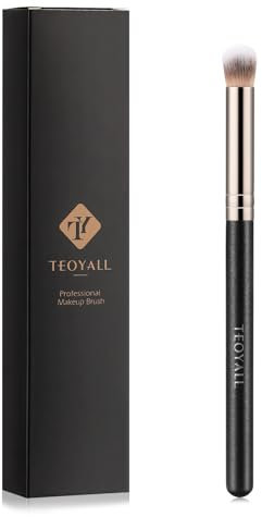 TEOYALL Pinceau estompeur pour fard à paupières, poils synthétiques denses et doux pour poudre, crème, contour, bronzant, anti-cernes