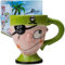 LUCYLANKER Piraten Tasse, 3D Keramik Kaffeetasse, Cartoon Piraten Tasse, Fasst 300 ML Ihres Lieblingsgetränks, Kreatives Geschenk für Vater, Freund, Kaffeeliebhaber (Grün)