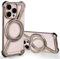 PANPHEN Minimalist Phone Case Compatible with iPhone 16 Pro Max, 360° Rotation Kickstand Aluminum Metal Frameless Design Bumper Z Case, Protective Shock Grade Shell, Desert Titanium
