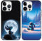 Yimctoie 2 Stück HandyHülle für Apple iPhone 15 Hülle 6.1, Süßes Cartoon Anime Muster Design Manga Niedlich Case mit Weich Stoßfest TPU Silikon Schutzhülle Kameraschutz Aesthetic Cover, Mond